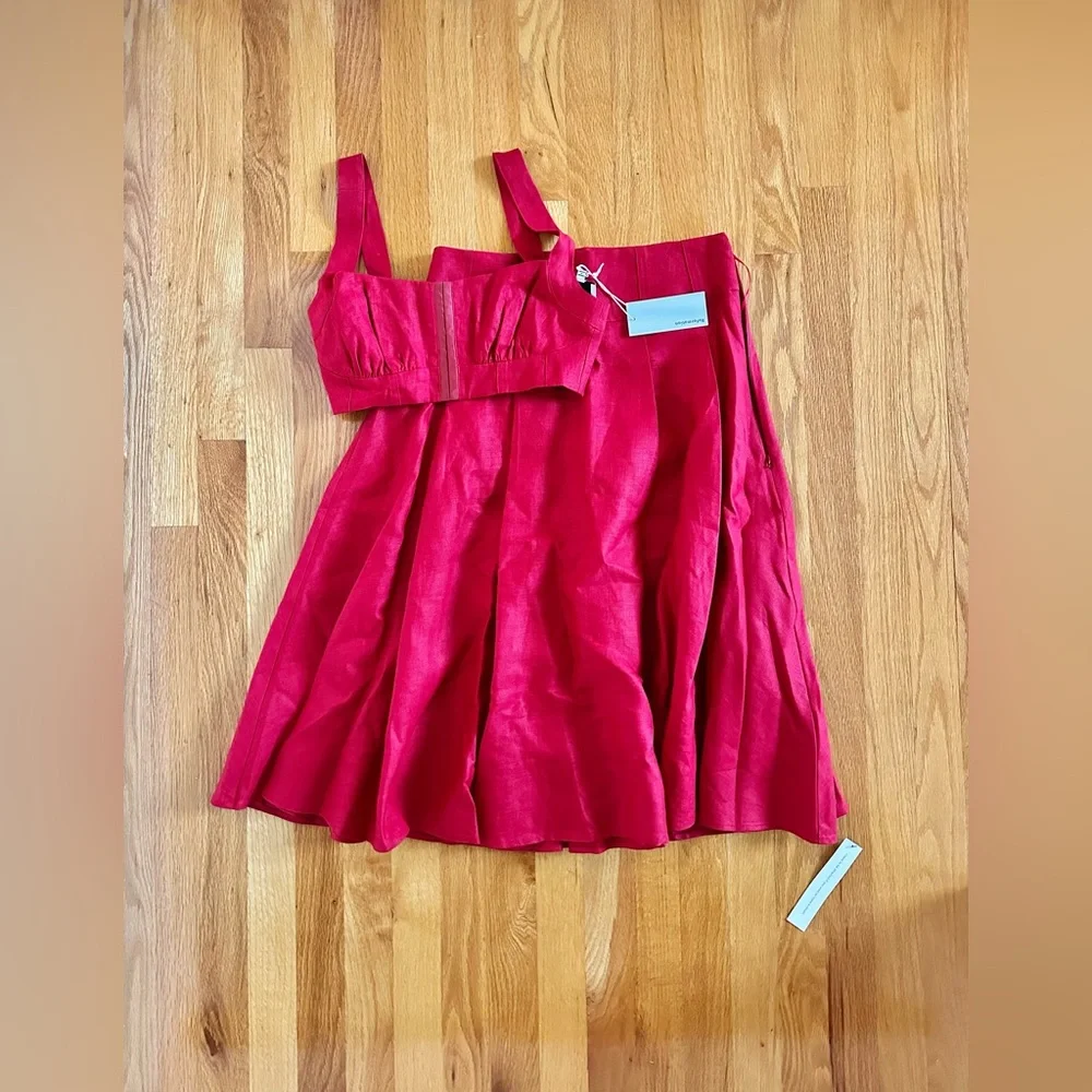 NWT Reformation Santana Linen Two Piece Set